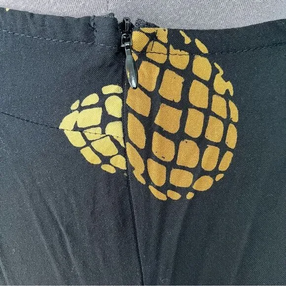 Sugarhill Brighton 70s Elva Midi Slip Dress in Handcrafted Pineapple Batik XS - Picture 10 of 14